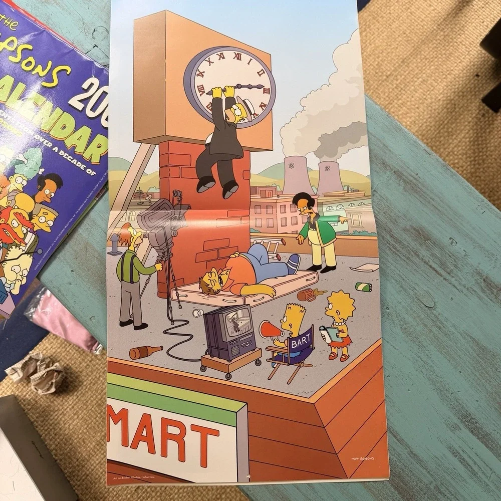 The Simpson's Vintage Calendar Lot 2000-2002 Matt Groening Bongo Fun Bart